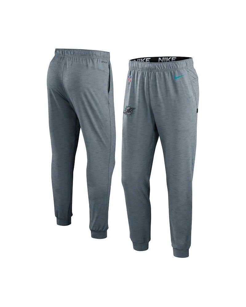 Men's Heather Gray Miami Dolphins Sideline Pop Player Performance Lounge Pants $40.00 Pajama