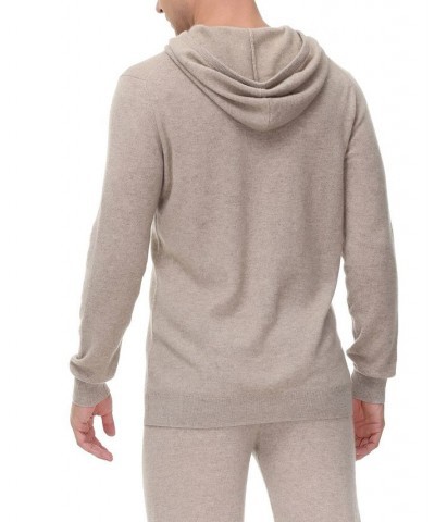 Men's Cashmere Lounge Hoodie Tan/Beige $51.53 Pajama