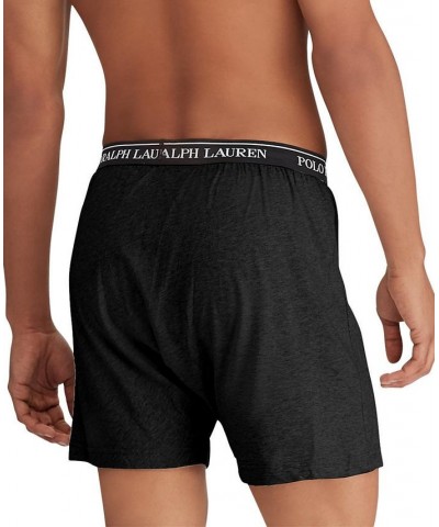 Men's 3-Pk. Cotton Classic Knit Boxers Black $23.10 Underwear