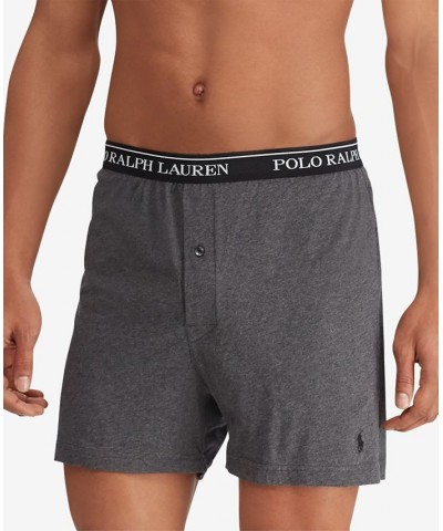 Men's 3-Pk. Cotton Classic Knit Boxers Black $23.10 Underwear