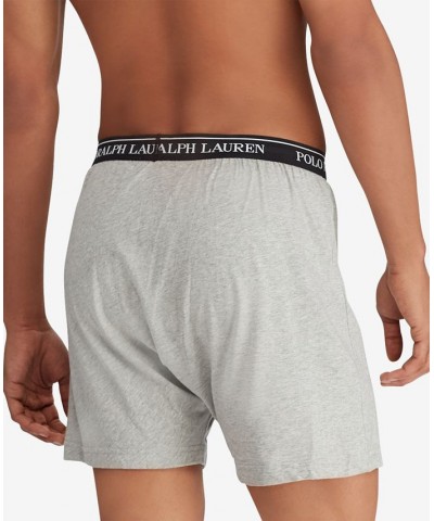 Men's 3-Pk. Cotton Classic Knit Boxers Black $23.10 Underwear