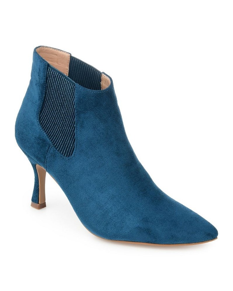 Women's Elitta Booties Blue $44.65 Shoes