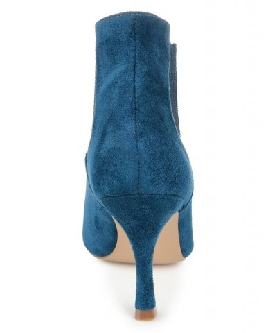 Women's Elitta Booties Blue $44.65 Shoes