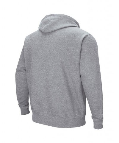 Men's Heathered Gray Boston University Arch and Logo Pullover Hoodie $32.44 Sweatshirt