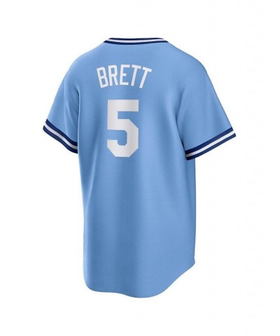 Men's George Brett Light Blue Kansas City Royals Road Cooperstown Collection Player Jersey $44.00 Jersey