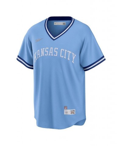 Men's George Brett Light Blue Kansas City Royals Road Cooperstown Collection Player Jersey $44.00 Jersey