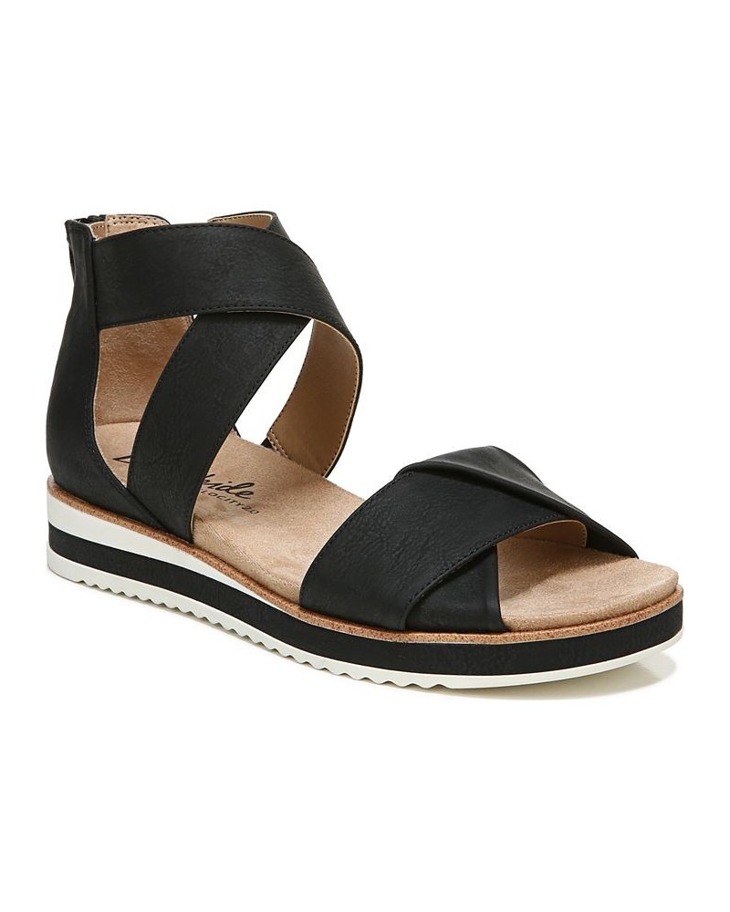 Zoom Strappy Sandals Black $36.90 Shoes