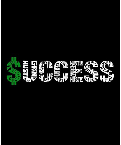 Men's Success Word Art Hooded Sweatshirt Black $30.59 Sweatshirt