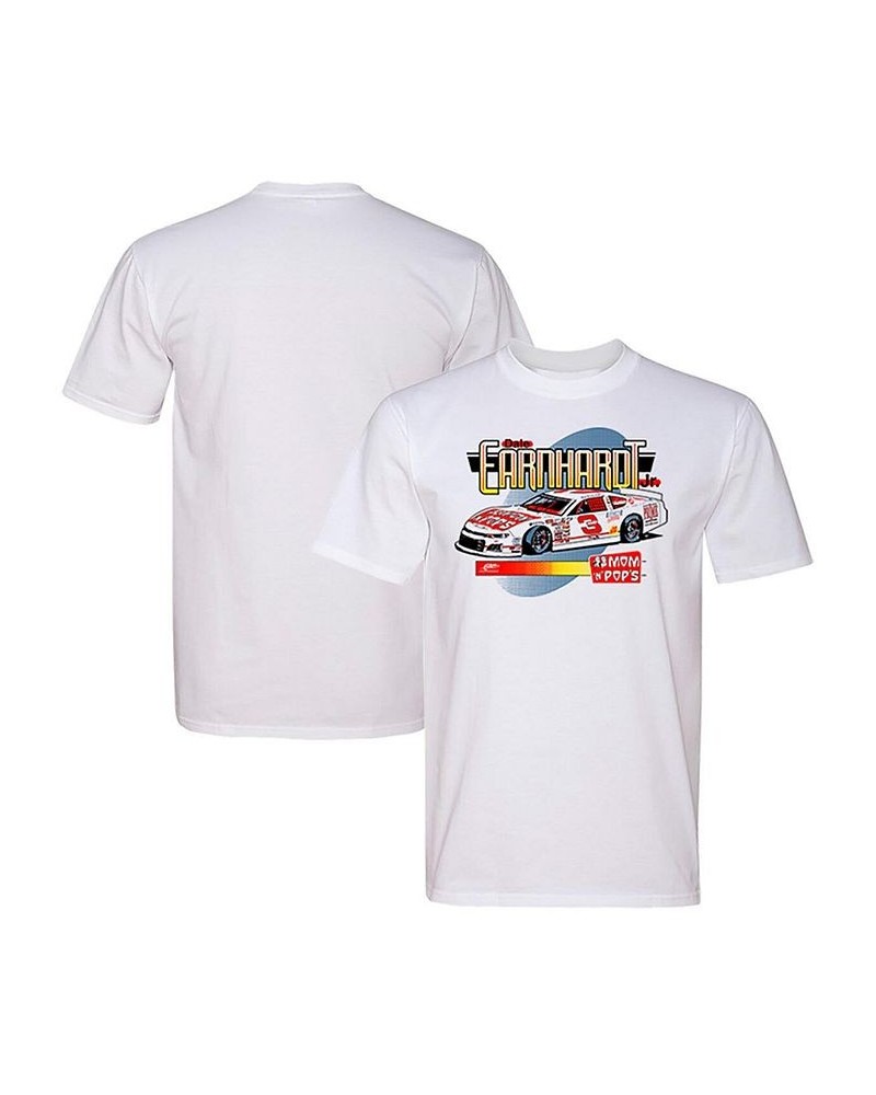 Men's White Dale Earnhardt Jr. Tire Pros Mom N' Pops Car T-shirt $18.89 T-Shirts