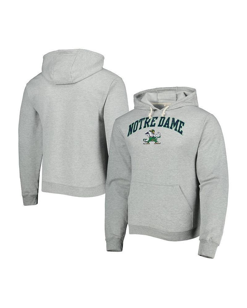 Men's Heather Gray Notre Dame Fighting Irish Arch Essential Fleece Pullover Hoodie $33.00 Sweatshirt