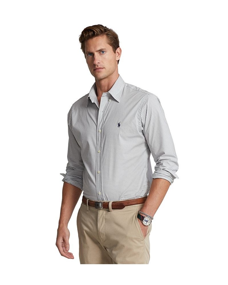 Men's Classic-Fit Gingham Stretch Poplin Shirt Multi $49.95 Shirts