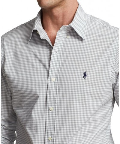 Men's Classic-Fit Gingham Stretch Poplin Shirt Multi $49.95 Shirts