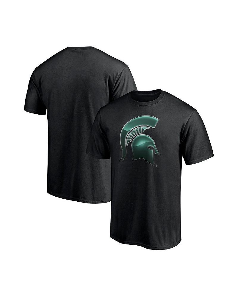 Men's Branded Black Michigan State Spartans Team Midnight Mascot T-shirt $10.92 T-Shirts