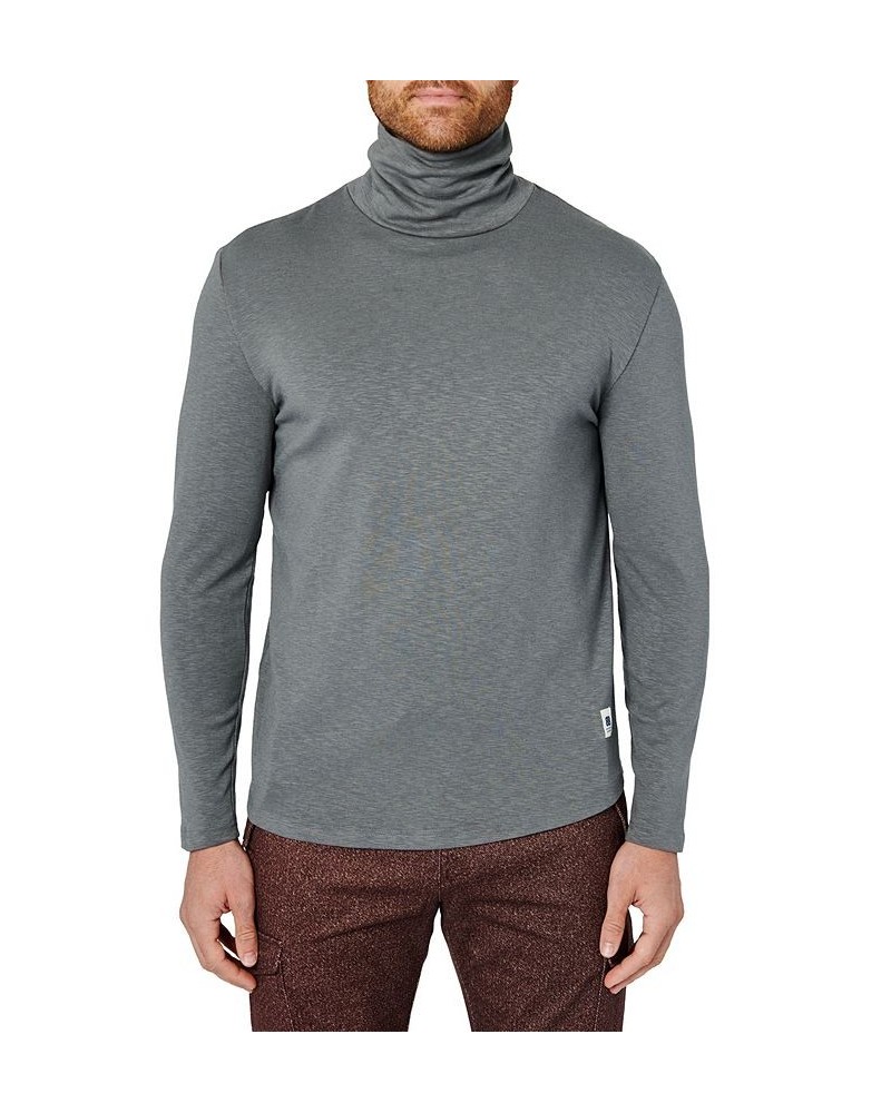 Men's Long Sleeve Turtleneck Sweater Gray $47.52 Sweaters