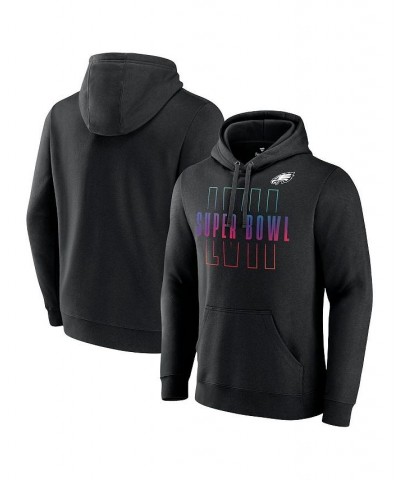 Men's Branded Black Philadelphia Eagles Super Bowl LVII Open Sky Pullover Hoodie $44.19 Sweatshirt