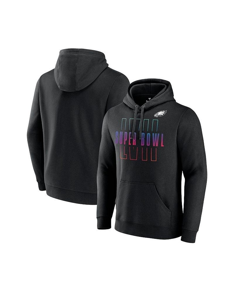 Men's Branded Black Philadelphia Eagles Super Bowl LVII Open Sky Pullover Hoodie $44.19 Sweatshirt