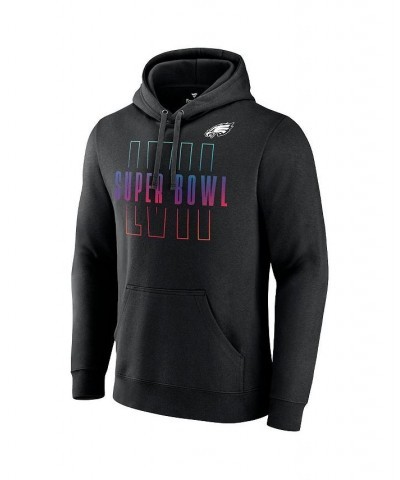 Men's Branded Black Philadelphia Eagles Super Bowl LVII Open Sky Pullover Hoodie $44.19 Sweatshirt