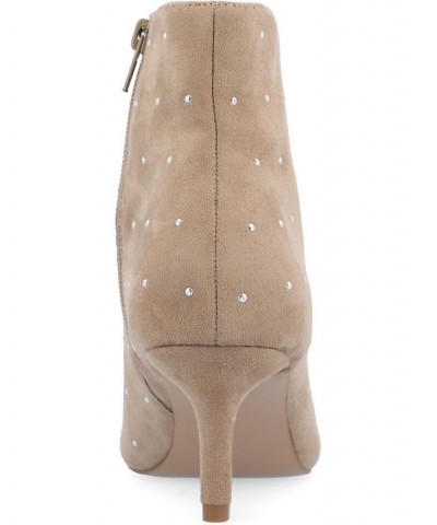 Women's Rossia Studded Bootie Taupe $62.40 Shoes