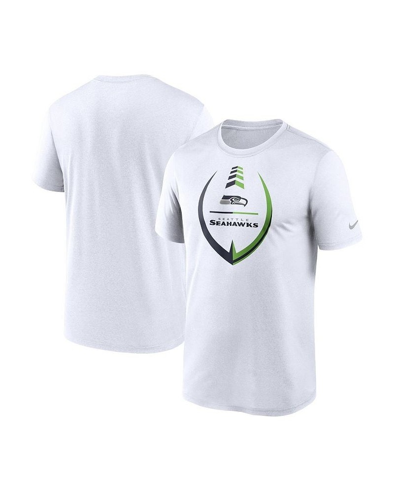 Men's White Seattle Seahawks Icon Legend Performance T-shirt $22.39 T-Shirts