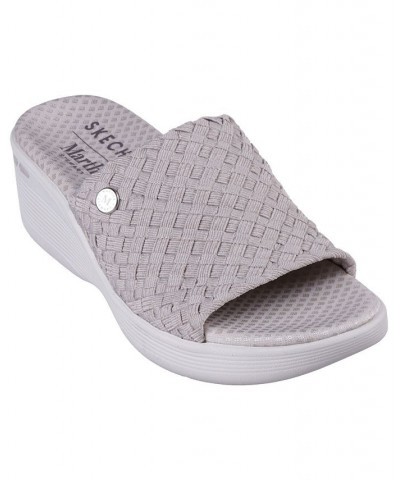 Women's Pier-Lite - Bamboo Martha Stewart Slip-On Wedge Sandals White $34.50 Shoes