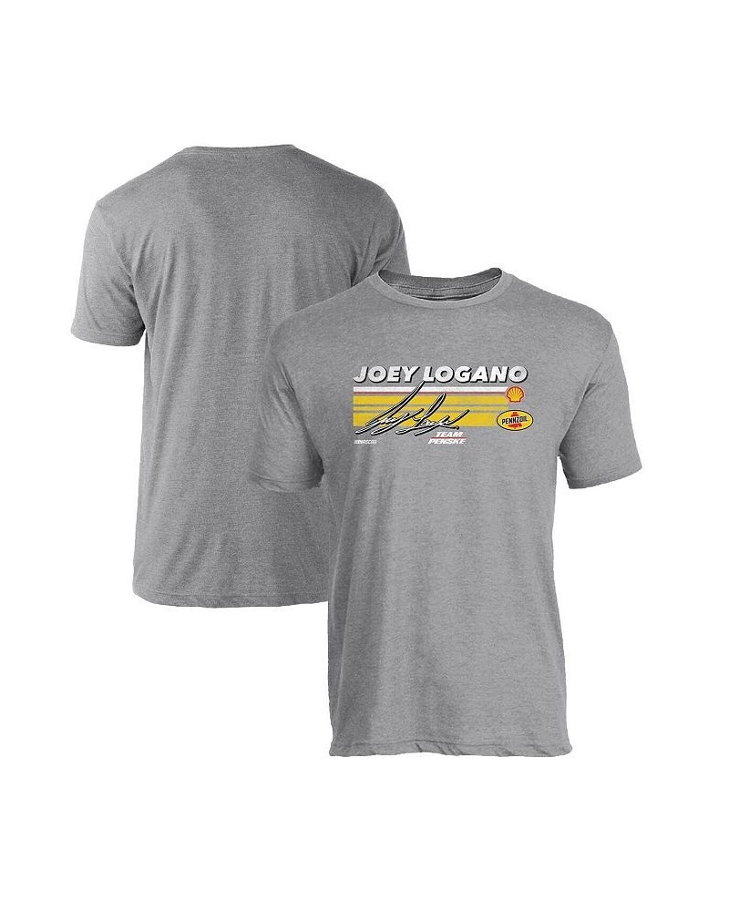 Men's Heather Gray Joey Logano Hot Lap T-shirt $20.64 T-Shirts