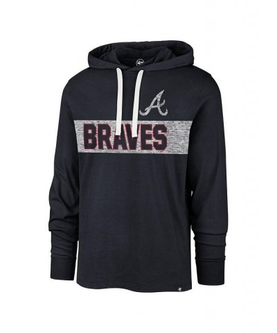 Men's Navy Atlanta Braves Field Franklin Pullover Hoodie $35.25 Sweatshirt