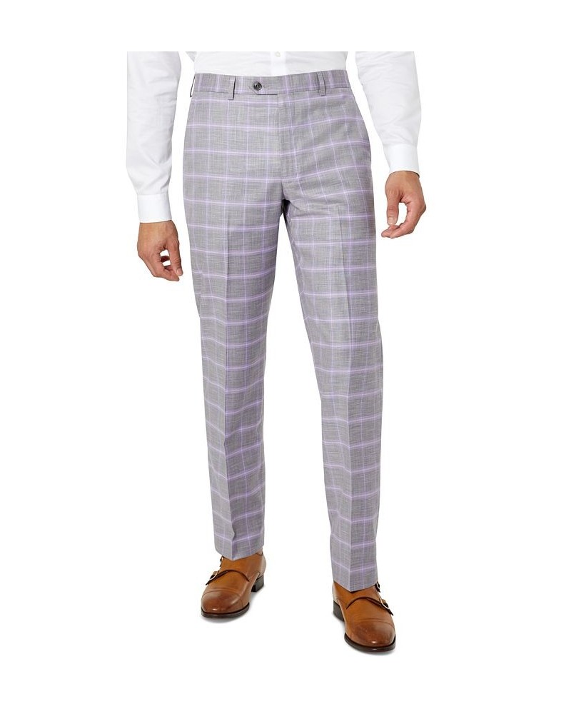 Men's Classic-Fit Patterned Suit Pants PD04 $33.21 Suits