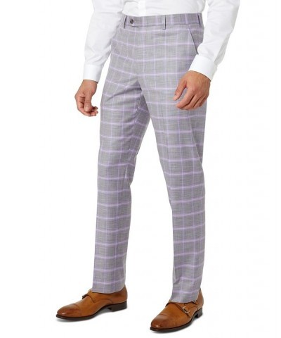 Men's Classic-Fit Patterned Suit Pants PD04 $33.21 Suits