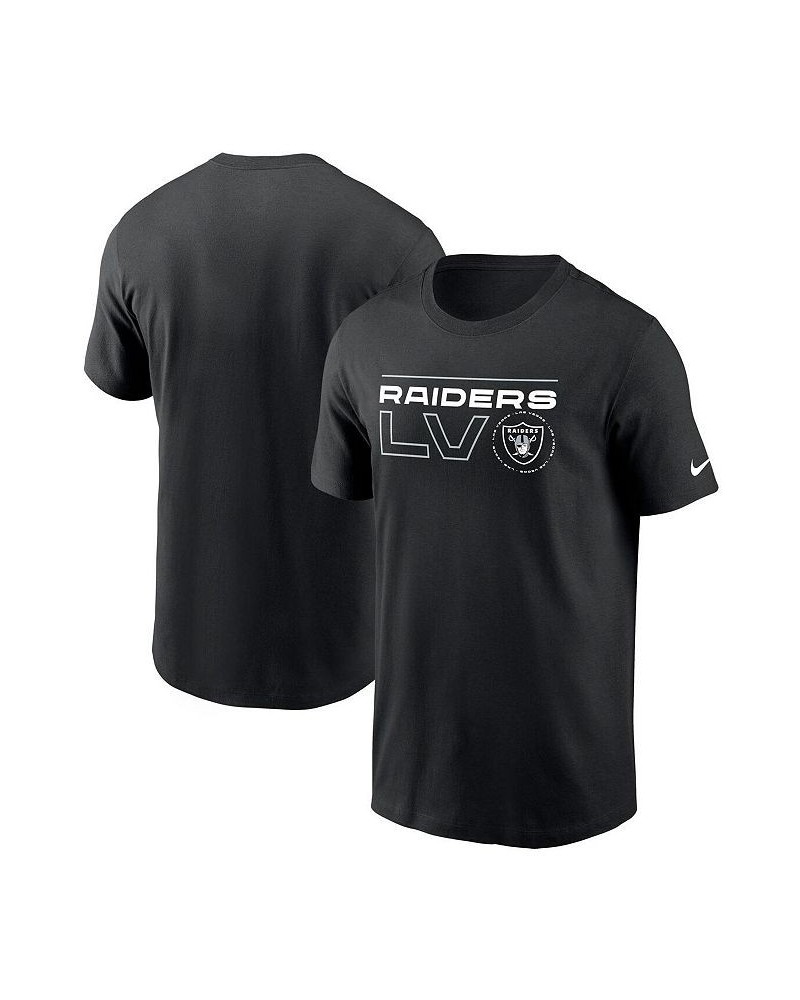 Men's Black Las Vegas Raiders Broadcast Essential T-shirt $12.80 T-Shirts