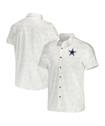 Men's NFL x Darius Rucker Collection by White Dallas Cowboys Woven Button-Up T-shirt $30.55 Shirts