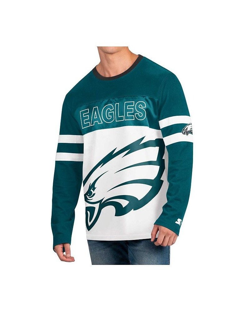 Men's Midnight Green, White Philadelphia Eagles Halftime Long Sleeve T-shirt $41.59 T-Shirts