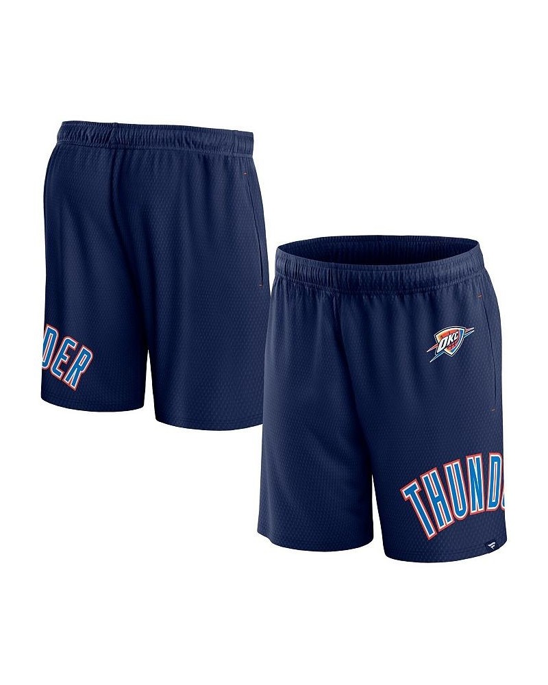 Men's Branded Navy Oklahoma City Thunder Free Throw Mesh Shorts $25.00 Shorts