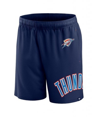 Men's Branded Navy Oklahoma City Thunder Free Throw Mesh Shorts $25.00 Shorts