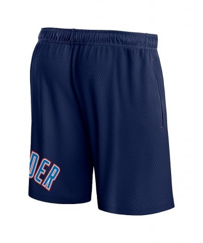 Men's Branded Navy Oklahoma City Thunder Free Throw Mesh Shorts $25.00 Shorts