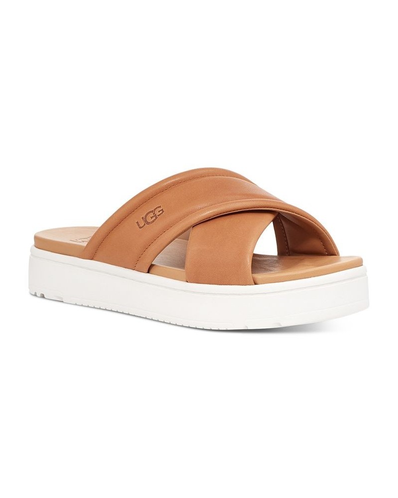 Zayne Crossband Sandals Tan/Beige $57.60 Shoes