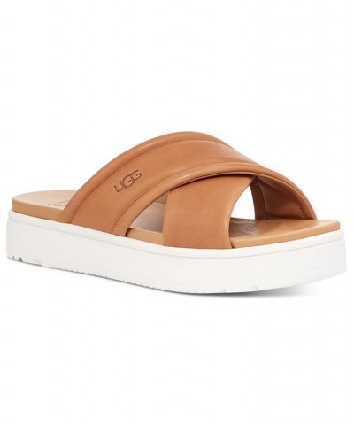 Zayne Crossband Sandals Tan/Beige $57.60 Shoes