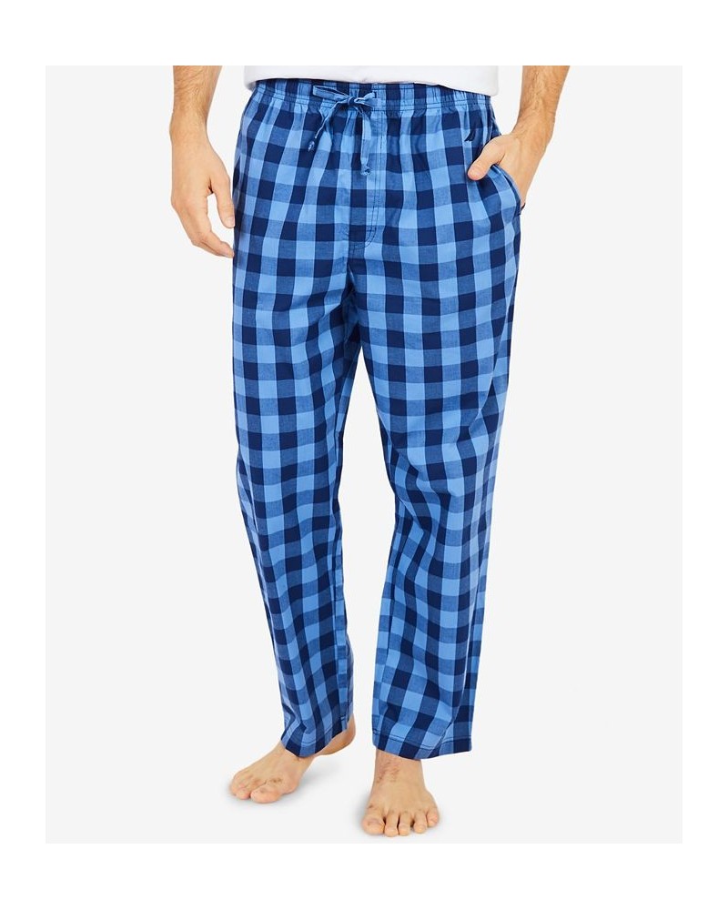 Men's Buffalo Plaid Cotton Pajama Pants Blue $19.36 Pajama