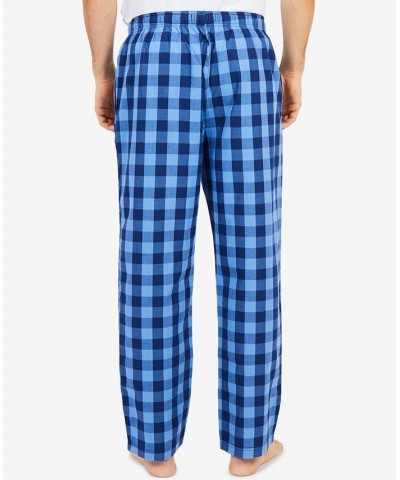 Men's Buffalo Plaid Cotton Pajama Pants Blue $19.36 Pajama