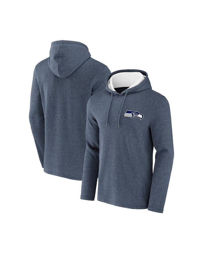 Men's NFL x Darius Rucker Collection by Heather College Navy Seattle Seahawks Waffle Knit Pullover Hoodie $31.61 Sweatshirt