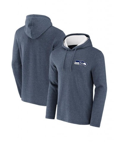 Men's NFL x Darius Rucker Collection by Heather College Navy Seattle Seahawks Waffle Knit Pullover Hoodie $31.61 Sweatshirt