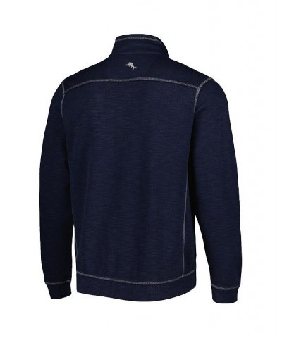 Men's Blue Atlanta Braves Tobago Bay Tri-Blend Quarter-Zip Sweatshirt $43.40 Sweatshirt