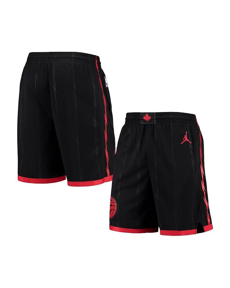 Men's Black and Red Toronto Raptors 2020 and 21 Association Edition Performance Swingman Shorts $38.49 Shorts