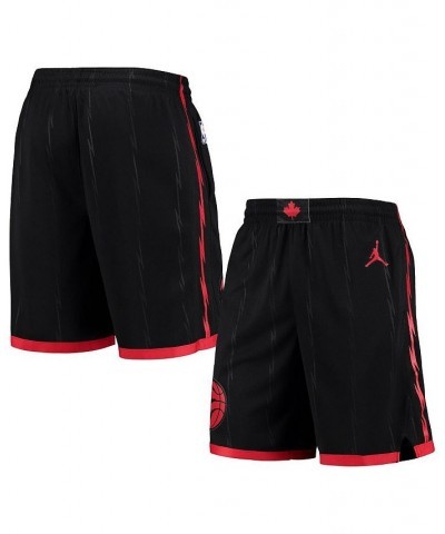 Men's Black and Red Toronto Raptors 2020 and 21 Association Edition Performance Swingman Shorts $38.49 Shorts