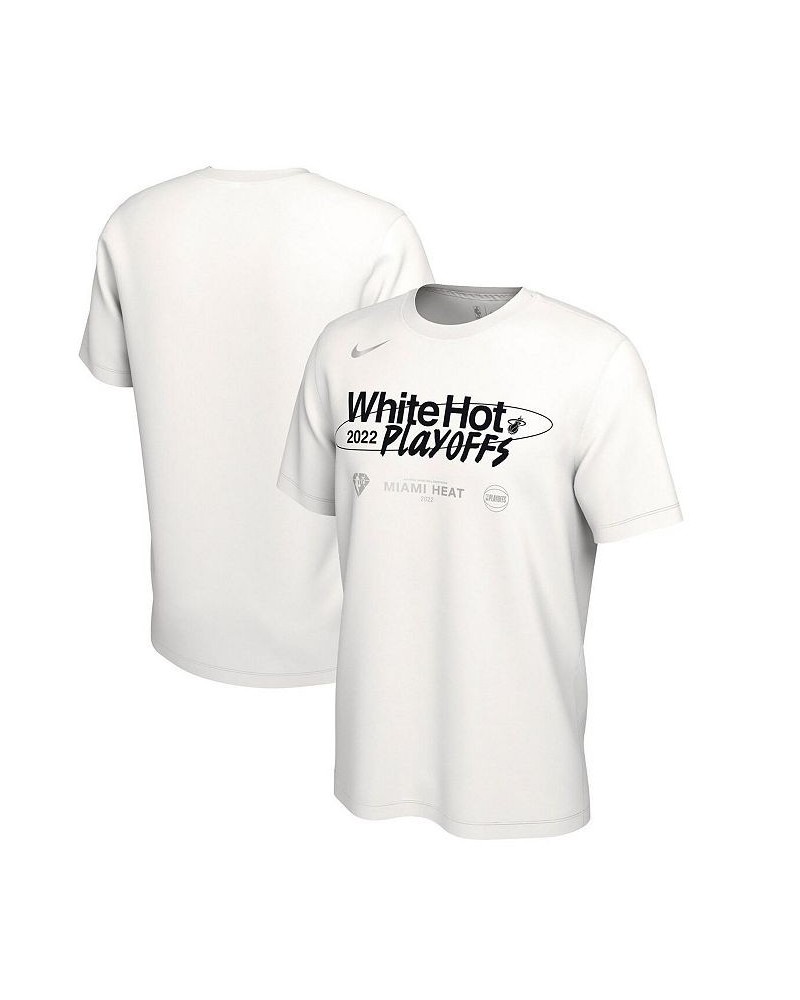 Men's White Miami Heat 2022 NBA Playoffs Mantra T-shirt $15.84 T-Shirts