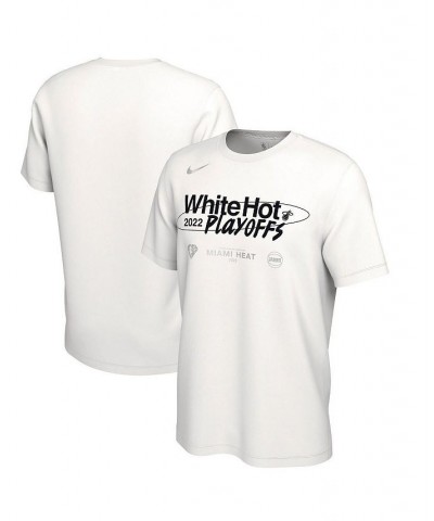 Men's White Miami Heat 2022 NBA Playoffs Mantra T-shirt $15.84 T-Shirts