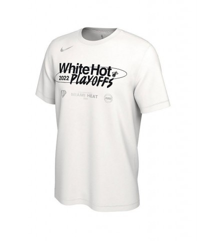 Men's White Miami Heat 2022 NBA Playoffs Mantra T-shirt $15.84 T-Shirts