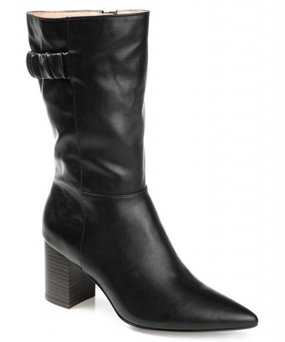 Women's Wilo Wide Calf Boots Black $52.80 Shoes