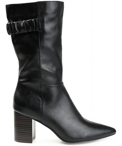 Women's Wilo Wide Calf Boots Black $52.80 Shoes