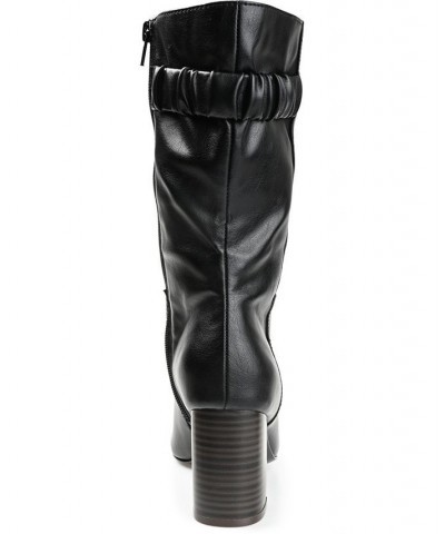 Women's Wilo Wide Calf Boots Black $52.80 Shoes