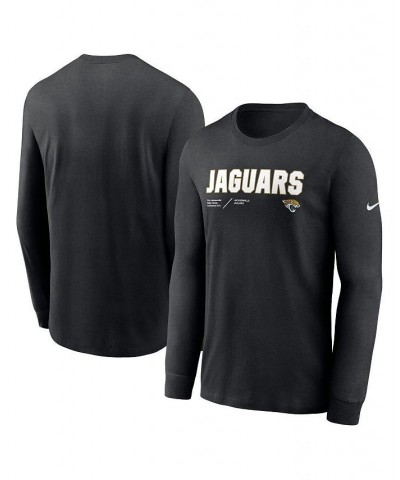 Men's Black Jacksonville Jaguars Infograph Lock Up Performance Long Sleeve T-shirt $31.34 T-Shirts